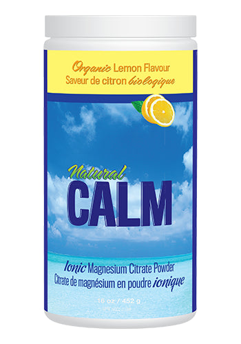 Natural Calm Magnesium Citrate Powder – sweet lemon flavor– (452g)