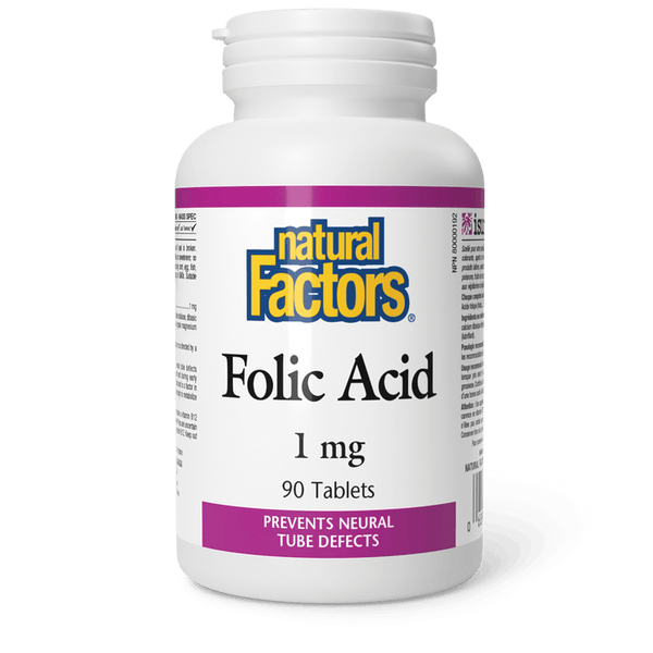 Natural Factors Folic Acid 1mg (90 Tablets)