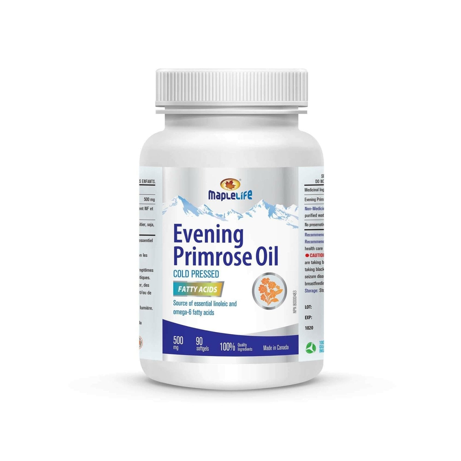 Maplelife Evening Primrose Oil 500 mg (90 Softgels)