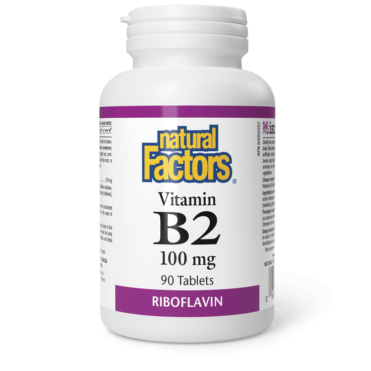Natural Factors Vitamin B2 100 mg (90 Tablets)