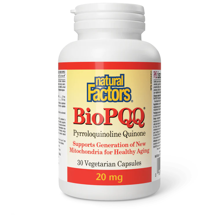 Natural Factors BioPQQ Pyrroloquinoline Quinone 20 mg  (30 Softgels)