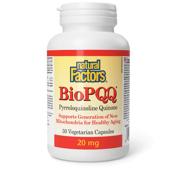 Natural Factors BioPQQ Pyrroloquinoline Quinone 20 mg  (30 Softgels)