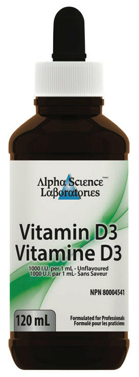 Alpha Science Laboratories Emulsified Vitamin D3 1000IU (120mL)