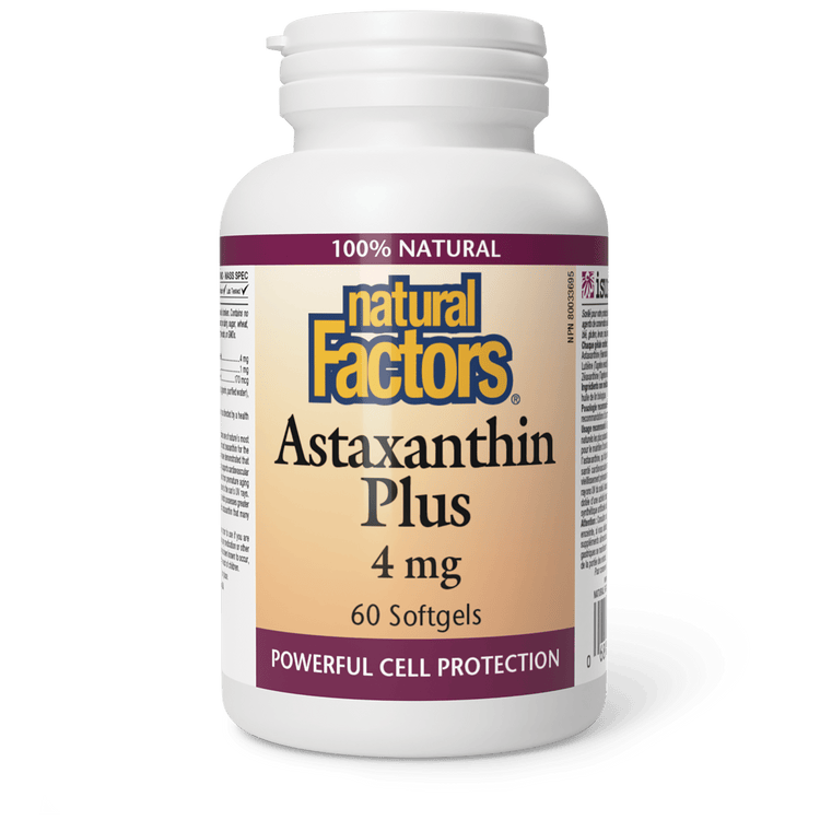 Natural Factors Astaxanthin Plus 4 mg (60 Softgels)