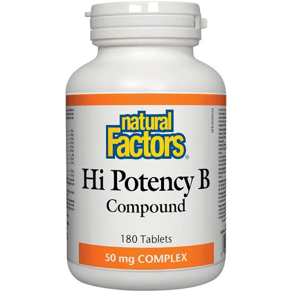 Natural Factors Hi Potency B 複合物（180 片）