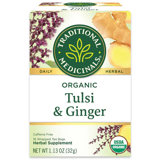 Traditional Medicinals Tulsi & Ginger Tea(16 bags)
