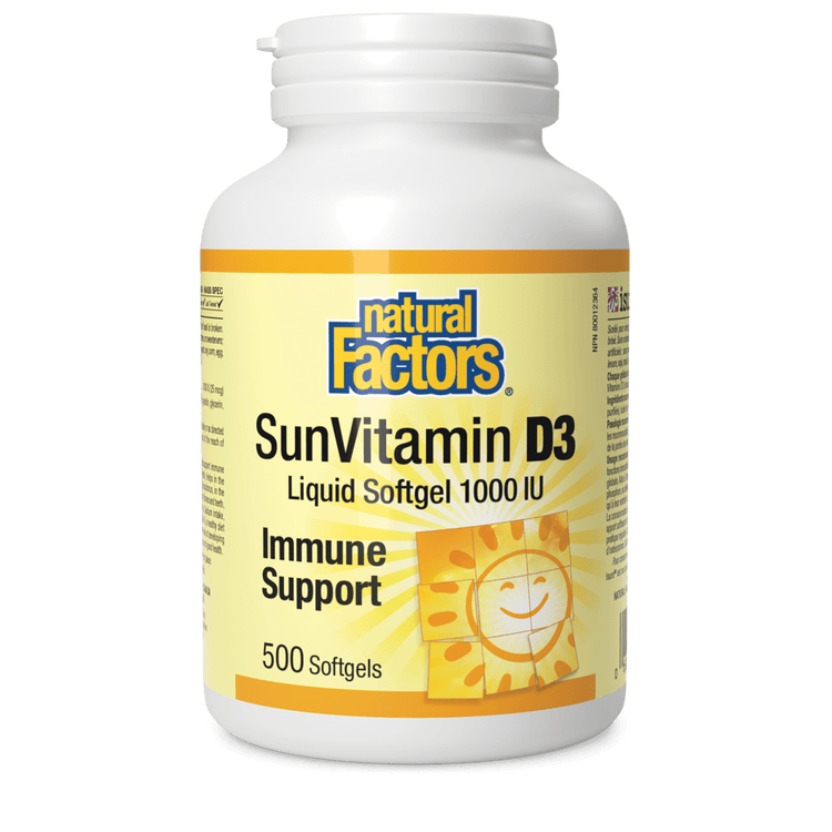 Natural Factors SunVitamin D3 1000IU (180 Softgels)