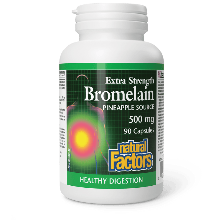 Natural Factors Bromelain Extra Strength 500 mg (90 Capsules)