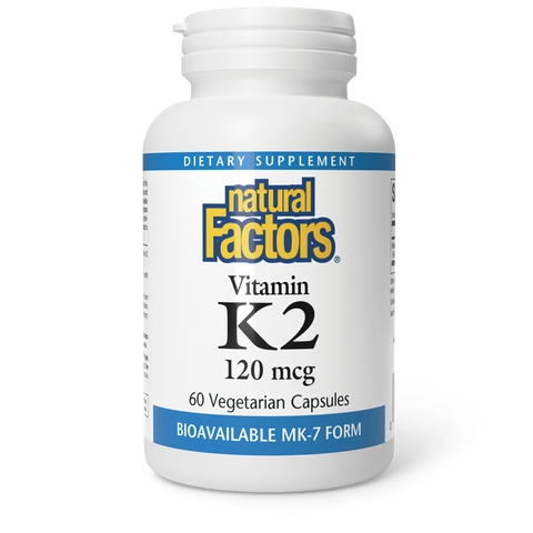 Natural Factors Vitamin K2 120mcg (60 | 120 Vcaps)