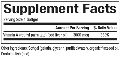 Natural Factors Vitamin A 10,000IU (90 Softgels)