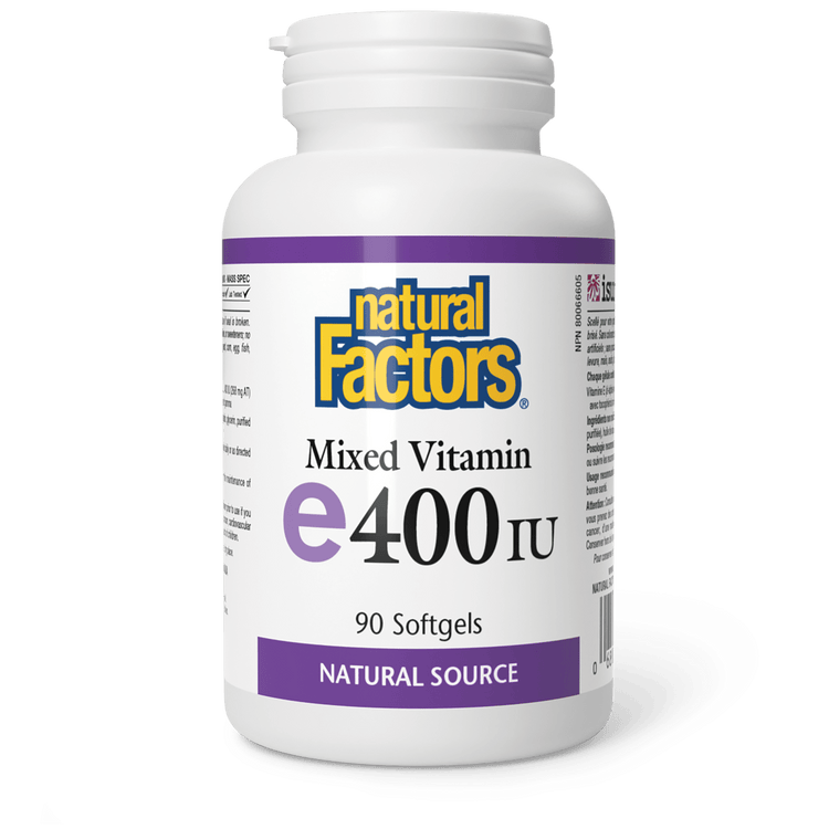 Natural Factors 維生素 E 400IU（90 粒軟膠囊） 