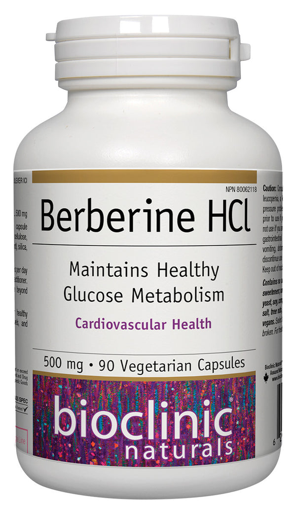 BioClinic Naturals Berberine HCl 500mg (90 Vegetarian Capsules)
