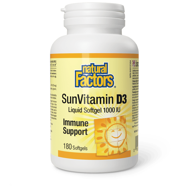 Natural Factors SunVitamin D3 1000IU（180 粒軟膠囊）