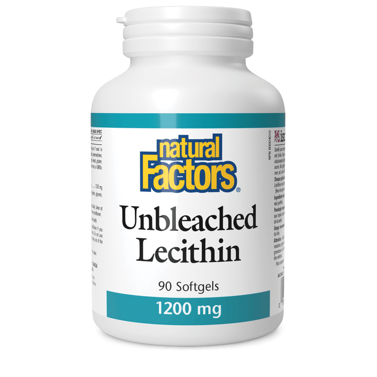 Natural Factors Unbleached Lecithin 1200 mg (90 Softgels)