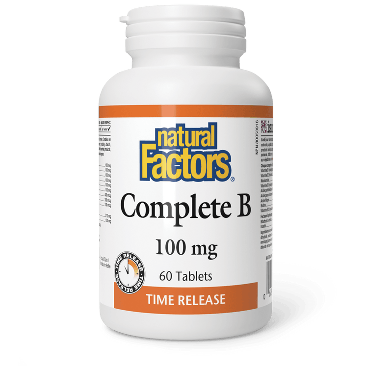 Natural Factors Complete B Timed Release 100 mg (60 Tablets)